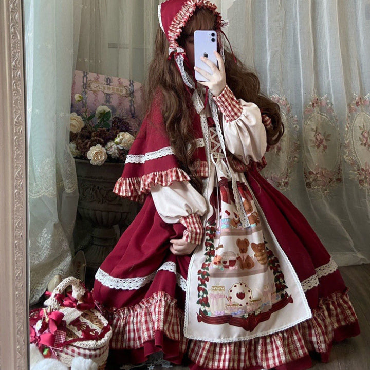 [BUNJANG] Little Red Riding Hood Cosplay Costume Rental / 졸업사진 빨간망토 차차 코스프레 코스튬 의상 대여