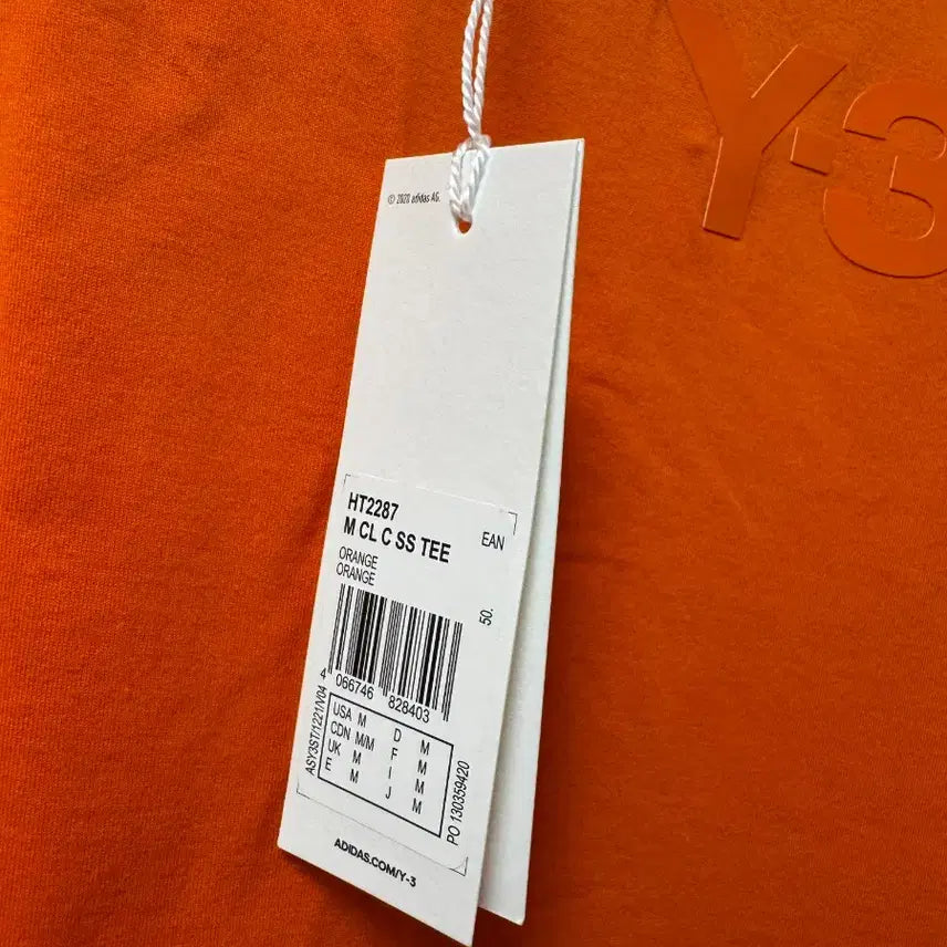 [BUNJANG] Y3 Orange Short Sleeve T-Shirt M / Y3 오렌지색 반팔 티셔츠 M