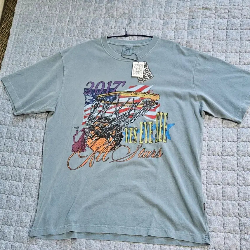 [BUNJANG] YESEYESEE Goal in Tee T-shirt (Blue, M) / (새상품) 예스아이씨 반팔 M
