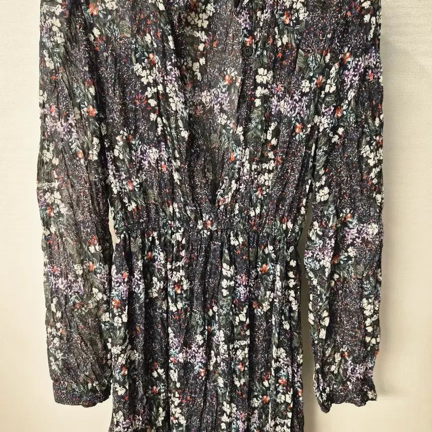 [BUNJANG] NANING9 Flower Chiffon Long Dress / [NANING9] 난닝구 플라워 쉬폰 롱 원피스