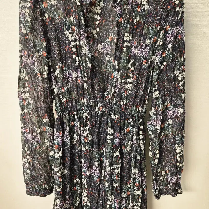 [BUNJANG] NANING9 Flower Chiffon Long Dress / [NANING9] 난닝구 플라워 쉬폰 롱 원피스