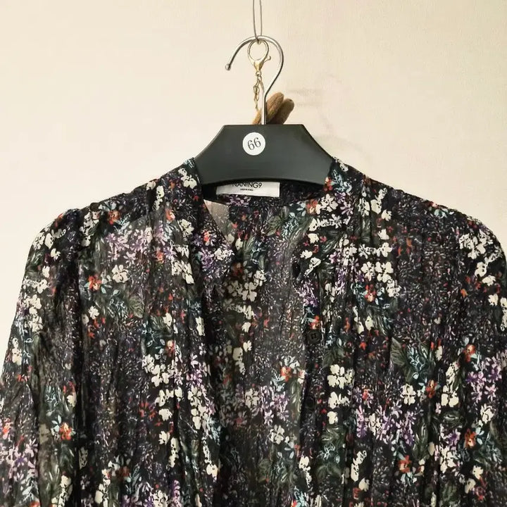 [BUNJANG] NANING9 Flower Chiffon Long Dress / [NANING9] 난닝구 플라워 쉬폰 롱 원피스