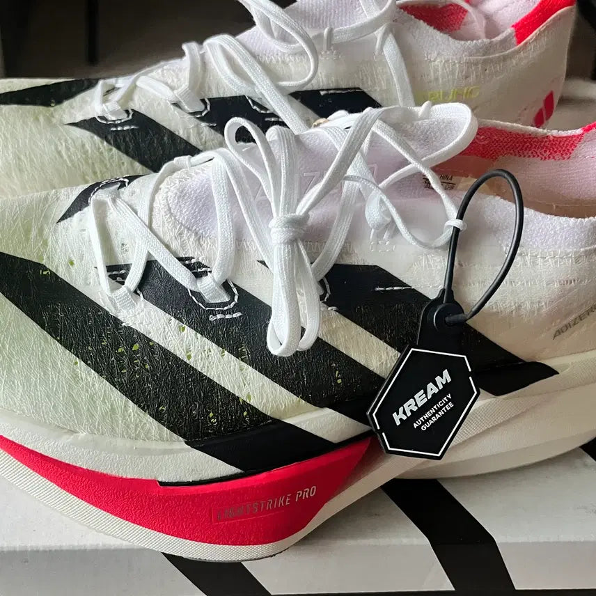 [BUNJANG] Adidas Adizero Prime X3 Strung Cloud White Running Shoes / [새상품] 아디다스 아디제로 프라임 X3 스트렁 클라우드 화이트 265