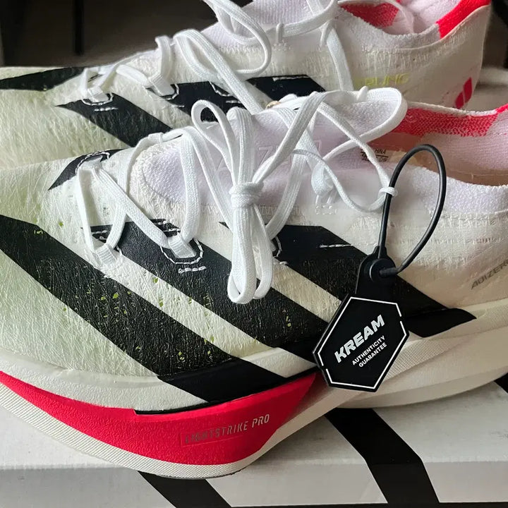 [BUNJANG] Adidas Adizero Prime X3 Strung Cloud White Running Shoes / [새상품] 아디다스 아디제로 프라임 X3 스트렁 클라우드 화이트 265