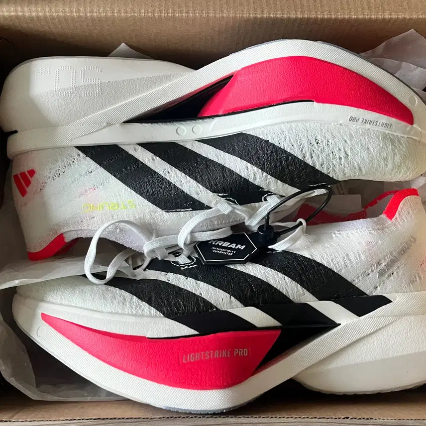 [BUNJANG] Adidas Adizero Prime X3 Strung Cloud White Running Shoes / [새상품] 아디다스 아디제로 프라임 X3 스트렁 클라우드 화이트 265