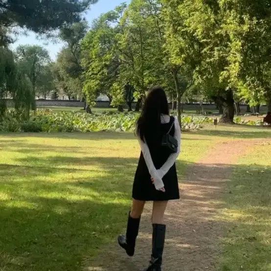 [BUNJANG] Tanat Square Neck Mini Dress / 타낫 스퀘어넥 미니드레스 s
