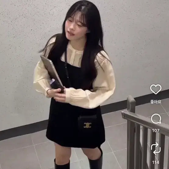 [BUNJANG] Tanat Square Neck Mini Dress / 타낫 스퀘어넥 미니드레스 s