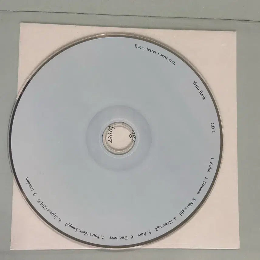 [SOLD OUT] 백예린1집 Every letter I sent you cd 중고품