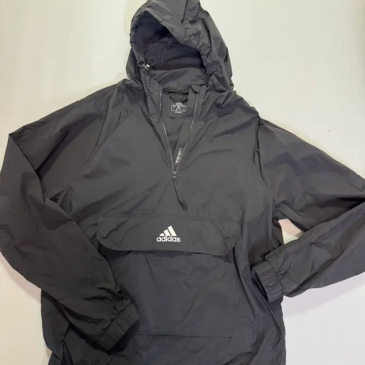 [BUNJANG] Adidas Nylon Half-Zip Hoodie XL / 아디다스 나일론 반집업 후드(XL 사이즈)