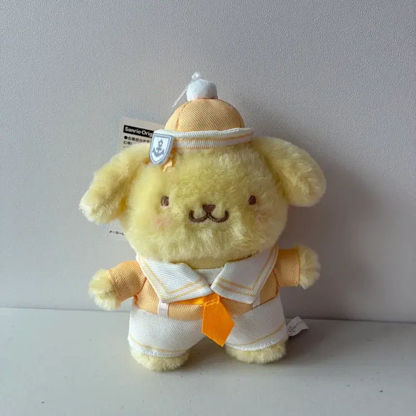 [BUNJANG] Sanrio Pompompurin Marine Keychain Plush Doll / (정품)폼폼푸린 마린키링 인형