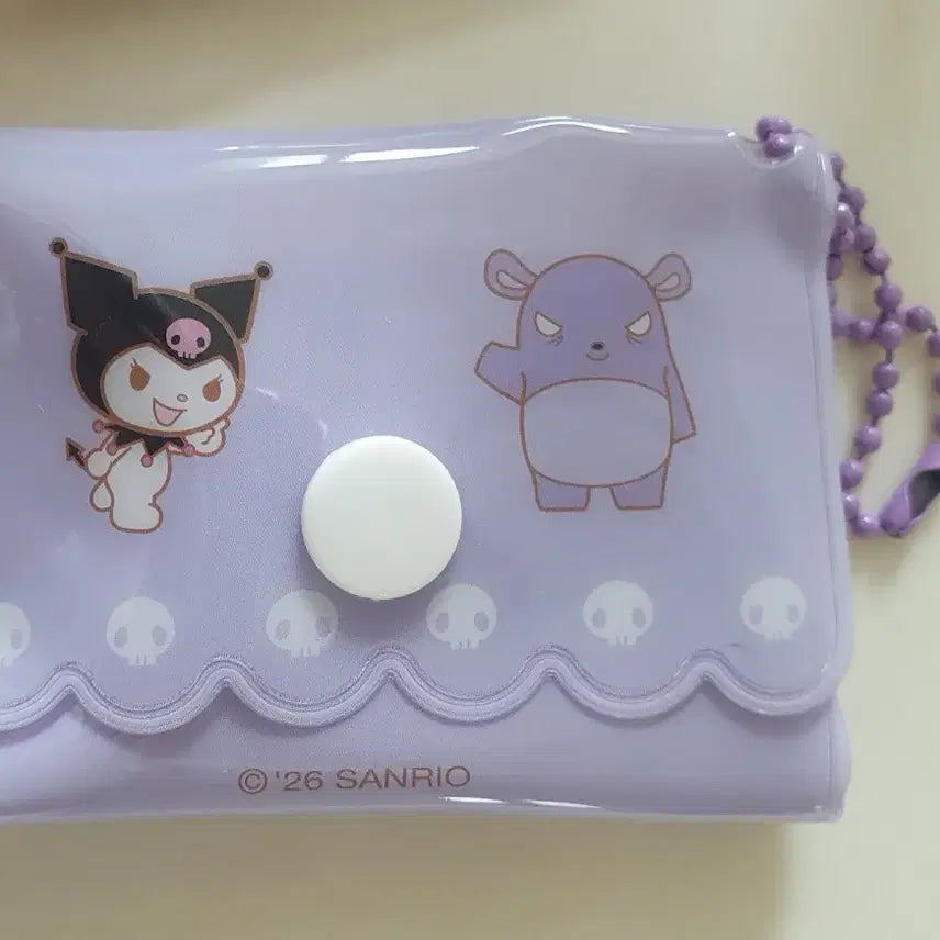 [BUNJANG] Sanrio Candy Bonbon Kuromi Sticker Pouch Keychain / 산리오 캔디봉봉 스티커 파우치 키링 쿠로미 새상품
