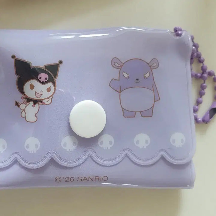 [BUNJANG] Sanrio Candy Bonbon Kuromi Sticker Pouch Keychain / 산리오 캔디봉봉 스티커 파우치 키링 쿠로미 새상품