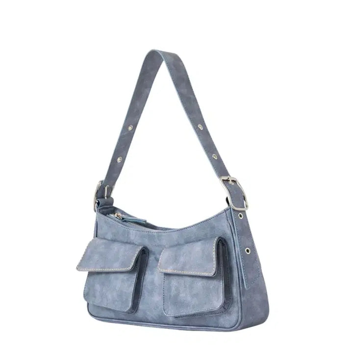 [BUNJANG] Sand Museum Fatigue Bag Steel Blue / 샌드뮤지엄 퍼티그백 스틸 블루(FATIGUE BAG Steel Blue)