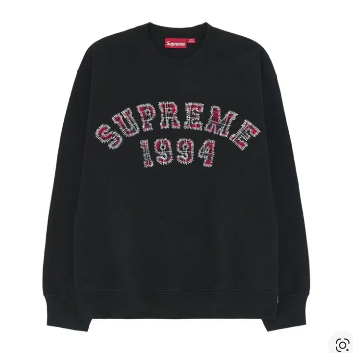 [BUNJANG] Supreme Plaid Arc Sweatshirt Black XL / (새상품) 슈프림 26 ss 플레이드 아크 맨투맨 블랙 XL