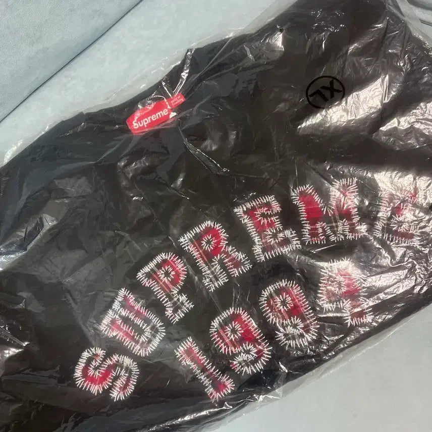 [BUNJANG] Supreme Plaid Arc Sweatshirt Black XL / (새상품) 슈프림 26 ss 플레이드 아크 맨투맨 블랙 XL
