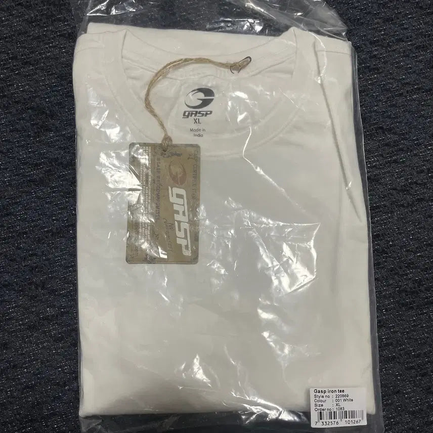 [BUNJANG] GASP Iron XL White T-shirt / GASP가스프 아이론 XL정품 화이트 새상품 판매합니다