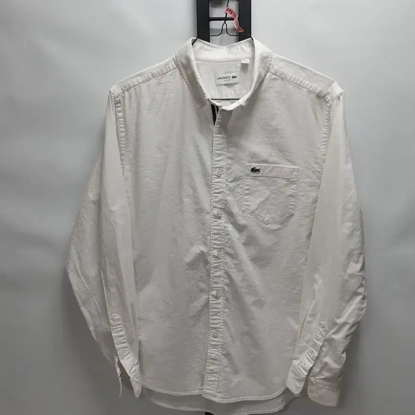[SOLD OUT] 라코스테 셔츠 히든삼선 옥스포드 긴팔 남방 화이트 110