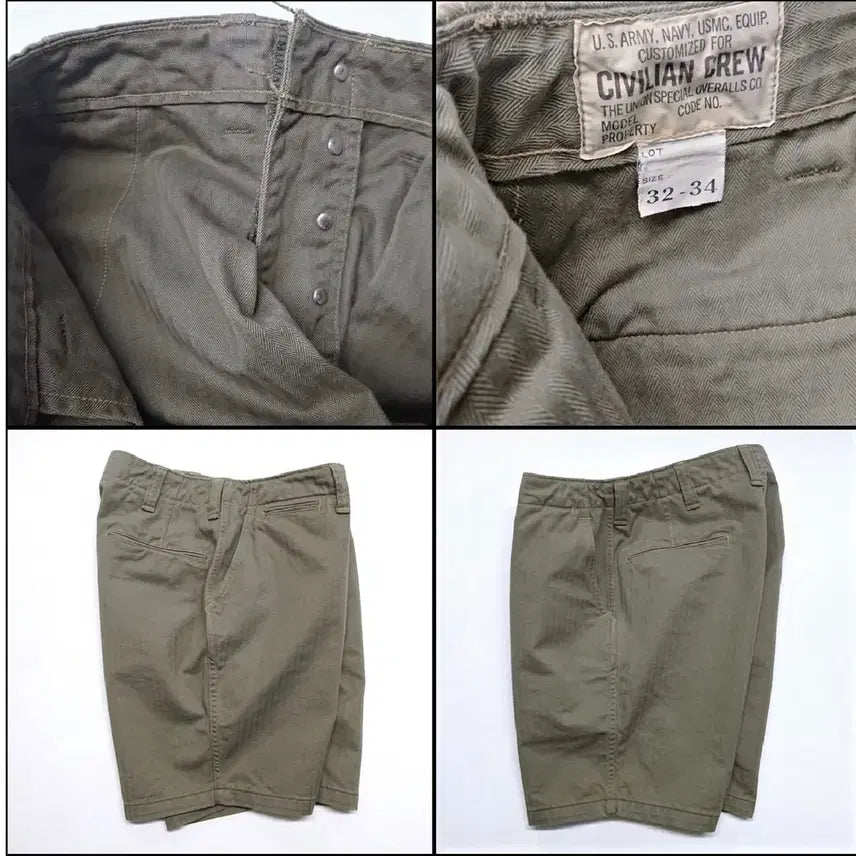 [BUNJANG] Freewheelers M1942 Cut-Length Trousers Olive / 프리휠러스 m1942 CUT-LENGTH TROUSERS 올리브