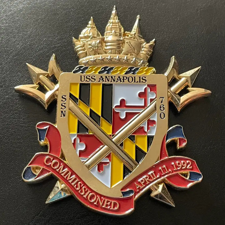 [BUNJANG] US Navy Challenge Coin, USS Annapolis (SSN-760), Los Angeles-class Submarine / 미해군 코인, 군대코인, 핵잠수함