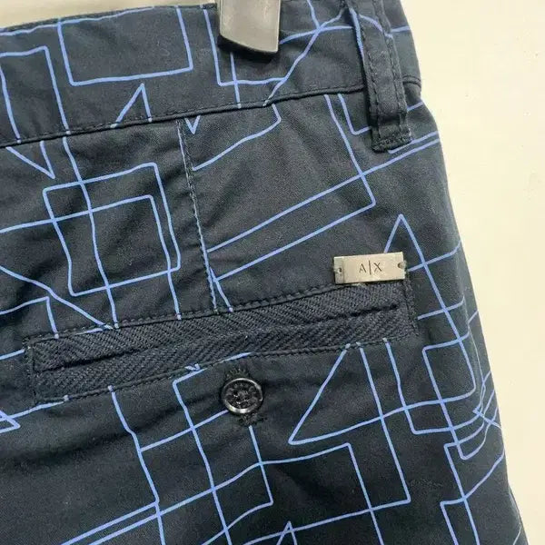 [BUNJANG] Armani Exchange Geometric Pattern Shirt and Half Pants Set / 남30/아르마니익스체인지 기하학 패턴 셔츠와 하프 팬츠 세트