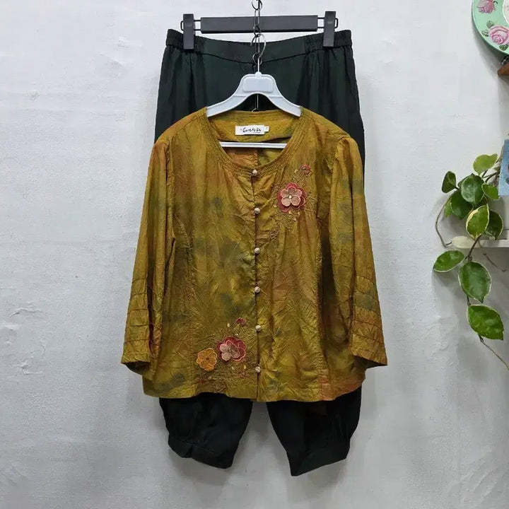 [BUNJANG] Natural Dyed Rayon Set (Size 77) / 천연염색인견한벌77