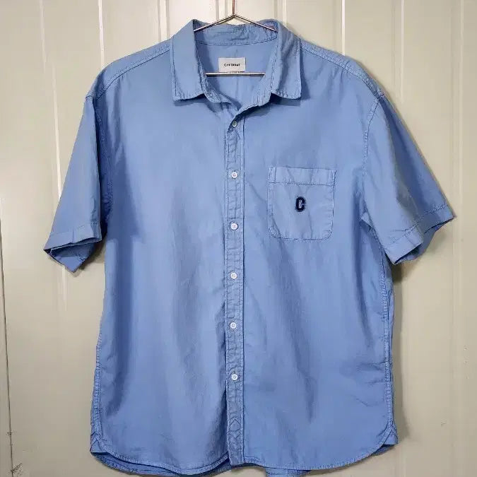 [BUNJANG] Covernat Blue Short Sleeve Shirt M / 커버낫 블루 반팔 셔츠 M