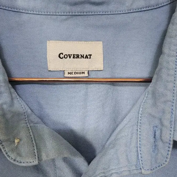 [BUNJANG] Covernat Blue Short Sleeve Shirt M / 커버낫 블루 반팔 셔츠 M
