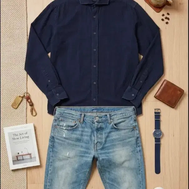 [SOLD OUT] 마시모두띠 데님 셔츠 100 남성 슬림핏 상태좋음