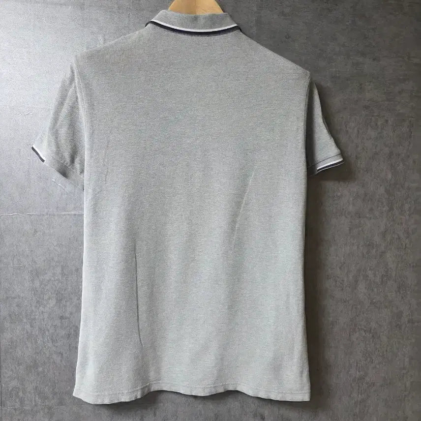 [BUNJANG] Lacoste Polo Shirt Gray Colorblock / 라코스테 PK 반팔 카라티 그레이 배색  사이즈 100