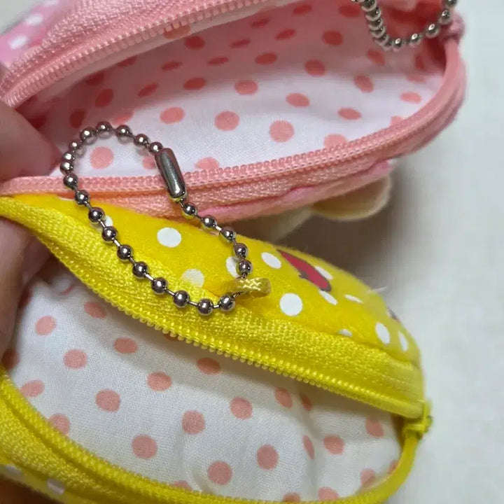 [BUNJANG] Rilakkuma &amp; Korilakkuma Strawberry Coin Pouch &amp; Keyring Set / 세트)고전 리락쿠마 딸기 코리락쿠마 동전지갑 키링
