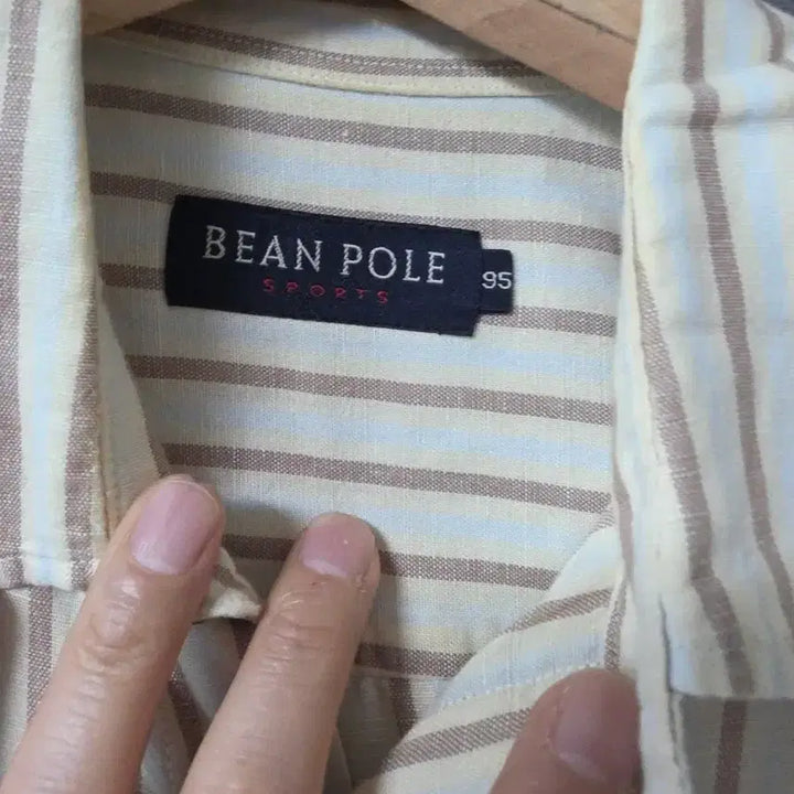 [BUNJANG] Beanpole Striped Cotton Linen Blend Short Sleeve Shirt Size 95 Oversized / 빈폴 스트라이프 반팔 셔츠  사이즈 95 오버핏 시원한 마원단