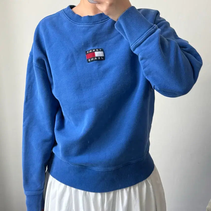 [BUNJANG] Tommy Jeans Blue Sweatshirt / [L] 타미진스 블루 맨투맨