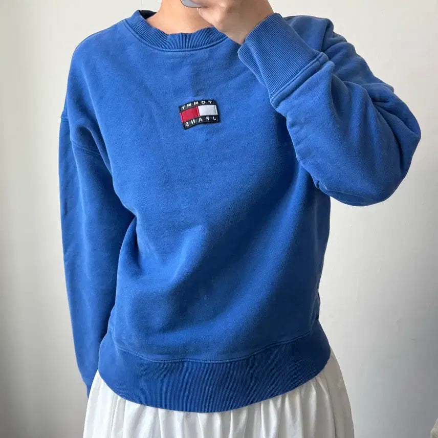 [BUNJANG] Tommy Jeans Blue Sweatshirt / [L] 타미진스 블루 맨투맨