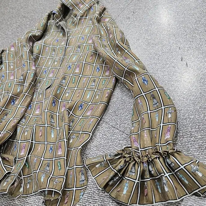 [SOLD OUT] 정품)막스마라실크  블라우스  프릴 소매