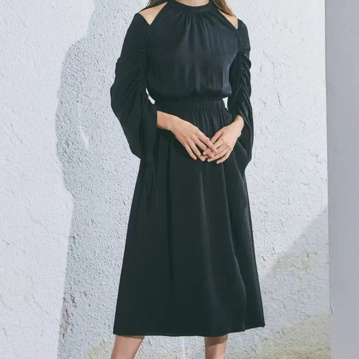 [BUNJANG] A.Bell The Collection Black Silk Dress S / A.Bell 더 컬렉션 블랙 원피스 S