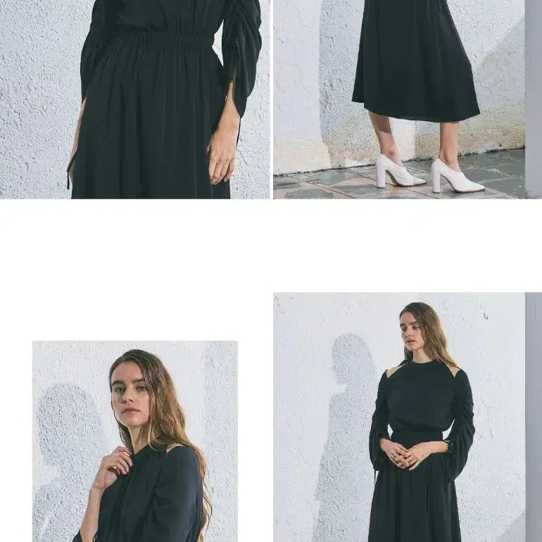 [BUNJANG] A.Bell The Collection Black Silk Dress S / A.Bell 더 컬렉션 블랙 원피스 S