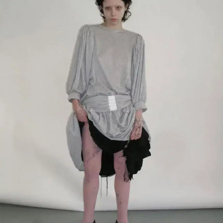 [BUNJANG] Eongss Art Nouveau Dress (Gray) / 에옹쓰 아르누보 드레스(그레이)