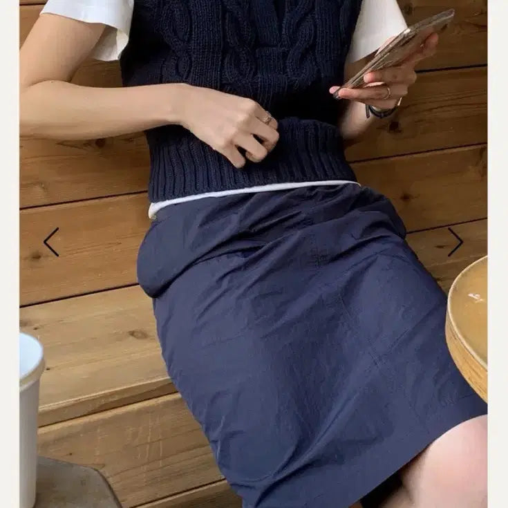 [BUNJANG] Heigh Nylon Skirt (Size M) / 헤이그 나일론 스커트 m 사이즈