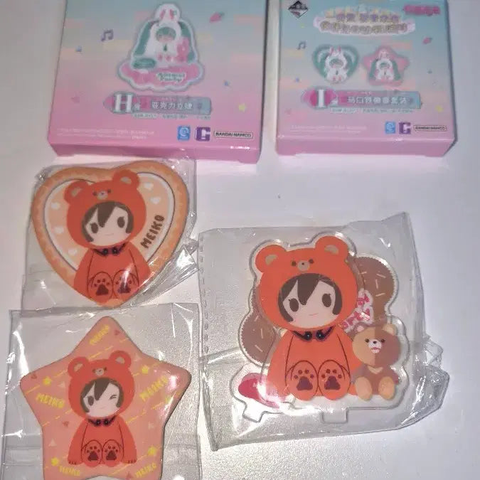 [BUNJANG] Hatsune Miku MEIKO Acrylic Stand Badge Set / 미쿠 쿠지 MEIKO 메이코 굿즈 아크릴 스탠드 뱃지 세트
