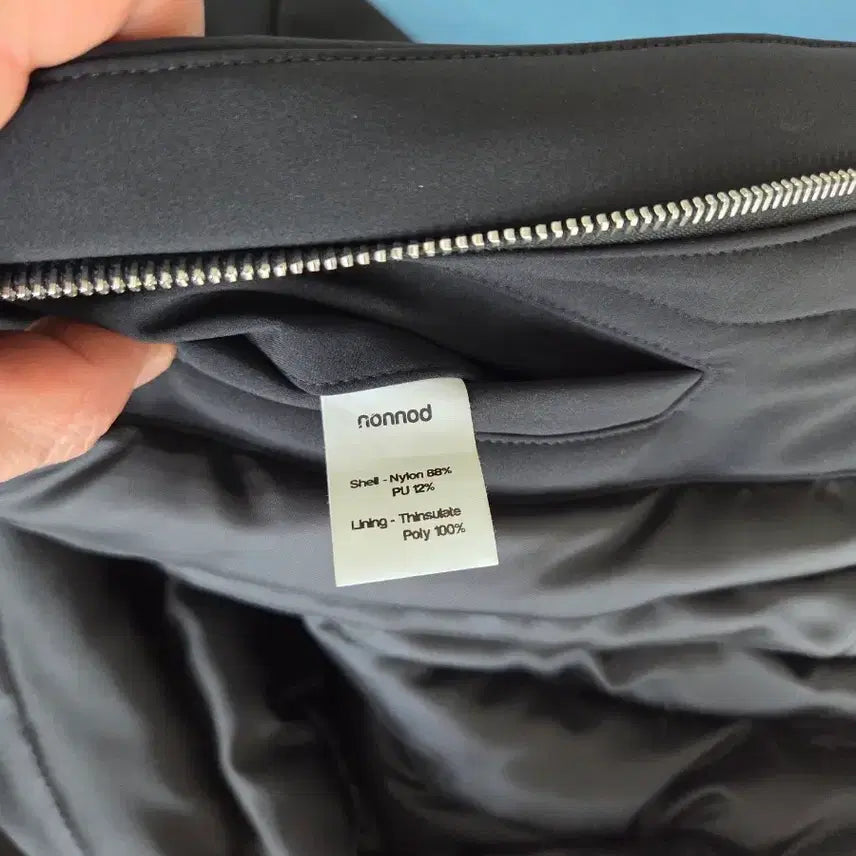 [BUNJANG] Nonnode FW Padded Cropped Rider Jacket Matte Black / 논노드 FW 패디드 크롭 라이더 자켓 매트 블랙