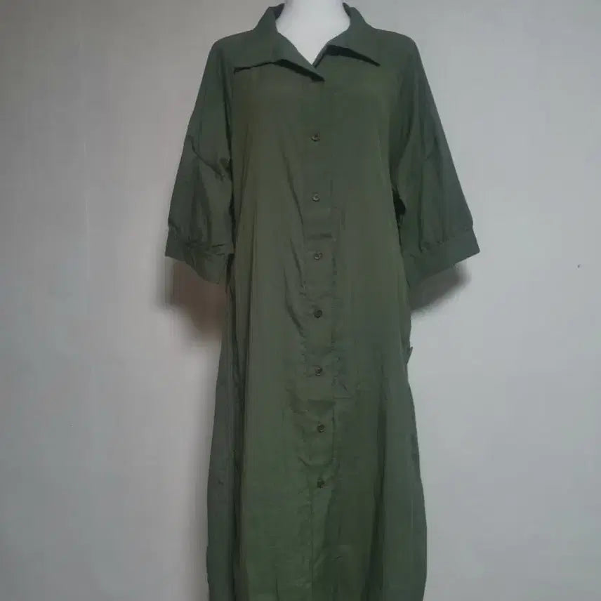 [SOLD OUT] 바스락 벨트 셔츠 롱 원피스(새상품)