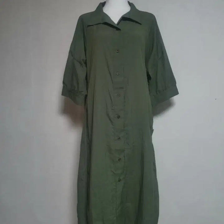[SOLD OUT] 바스락 벨트 셔츠 롱 원피스(새상품)