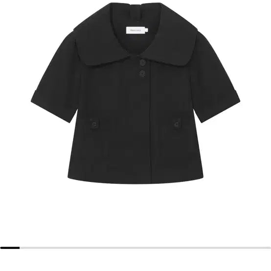 [BUNJANG] Miseki Seoul Rolled Button Short Sleeve Jacket Black / 미세키서울 Rolled button short sleeve jacket