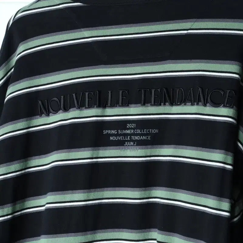 [BUNJANG] (L-3XL) 준지 긴팔티셔츠 박시 단가라 쭉티-18379 / (L-3XL) 준지 긴팔티셔츠 박시 단가라 쭉티-18379