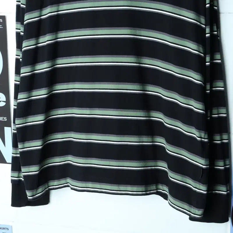 [BUNJANG] (L-3XL) 준지 긴팔티셔츠 박시 단가라 쭉티-18379 / (L-3XL) 준지 긴팔티셔츠 박시 단가라 쭉티-18379