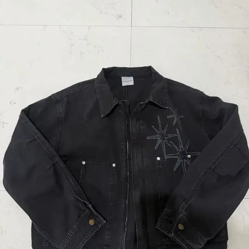 [BUNJANG] Untitled Seoul Stary Night Sulfur Dye Carpenter Jacket XL / 언타이틀 서울 스테리나잇 설파 다이 카펜터 데님 자켓 XL