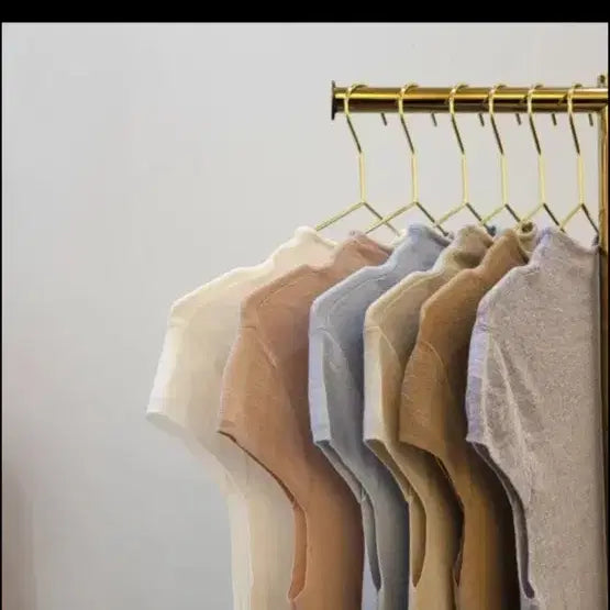 [BUNJANG] Imported Knit Cap Sleeve T-shirt / 8.6->3 반목 캡소매 고급 수입 니트 수입의류