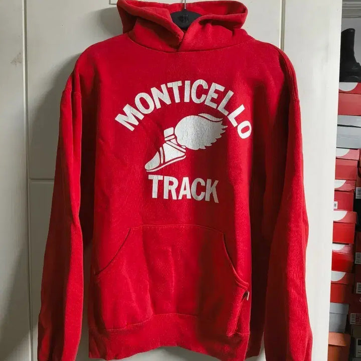 [BUNJANG] Russell 90s Red Hoodie USA L / 러셀 90s 레드 후드티 usa L