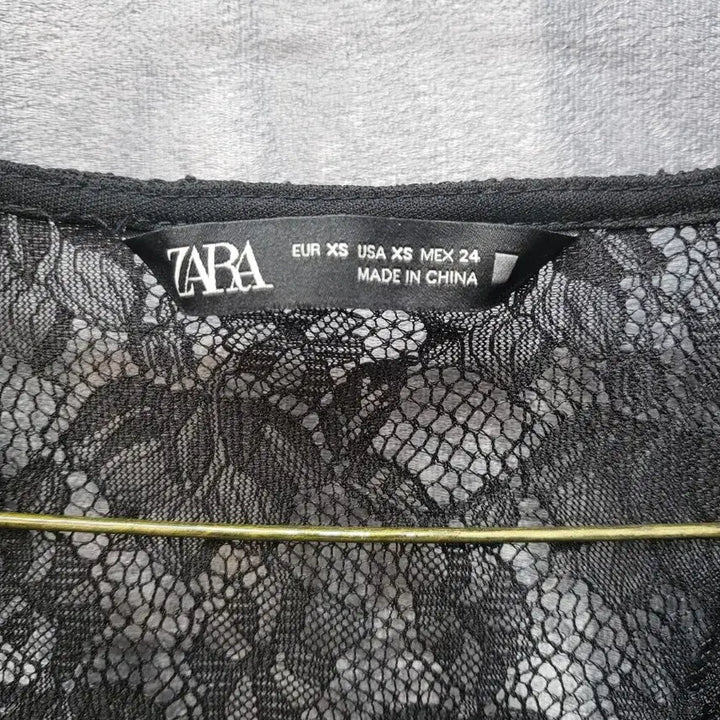 [BUNJANG] ZARA Lace Ruffle Maxi Long Dress (XS) / [ZARA/자라] 레이스 러플 맥시 블랙 롱 원피스 (XS)