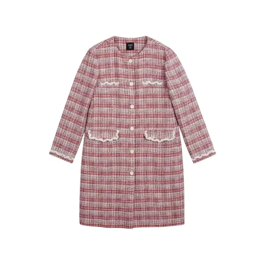 [BUNJANG] Anna Sui Pink Tweed Coat Women&